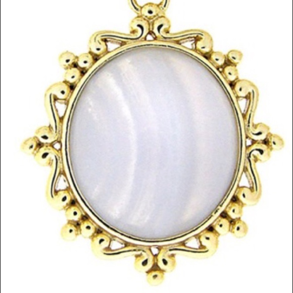Goldtone Bronze Agate Fashion Necklace